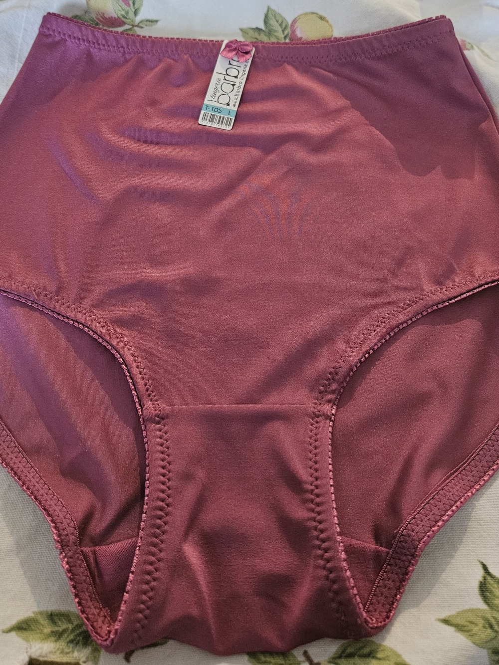 Barbra Lingerie Smooth Satin Brief in Mauve Pink